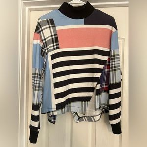 ASOS RECLAIMED VINTAGE MULTI PATTERN SWEATER SZ 6